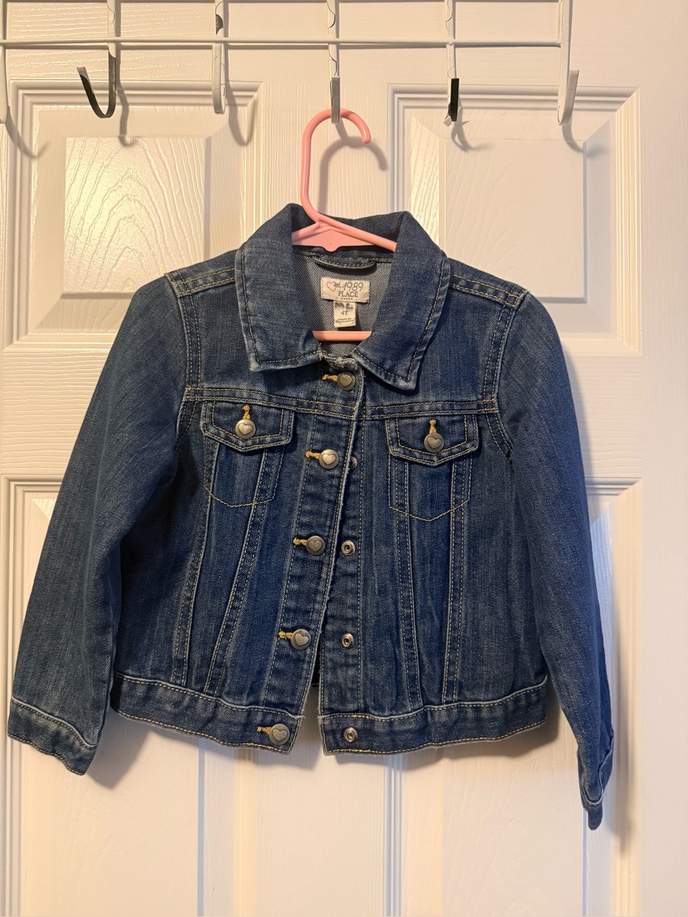 The Children's Place Girls Denim Jacket in Dark Blue